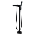 Freestanding Mixer With Diverter & Handheld Shower Round Matte Black (Brass)