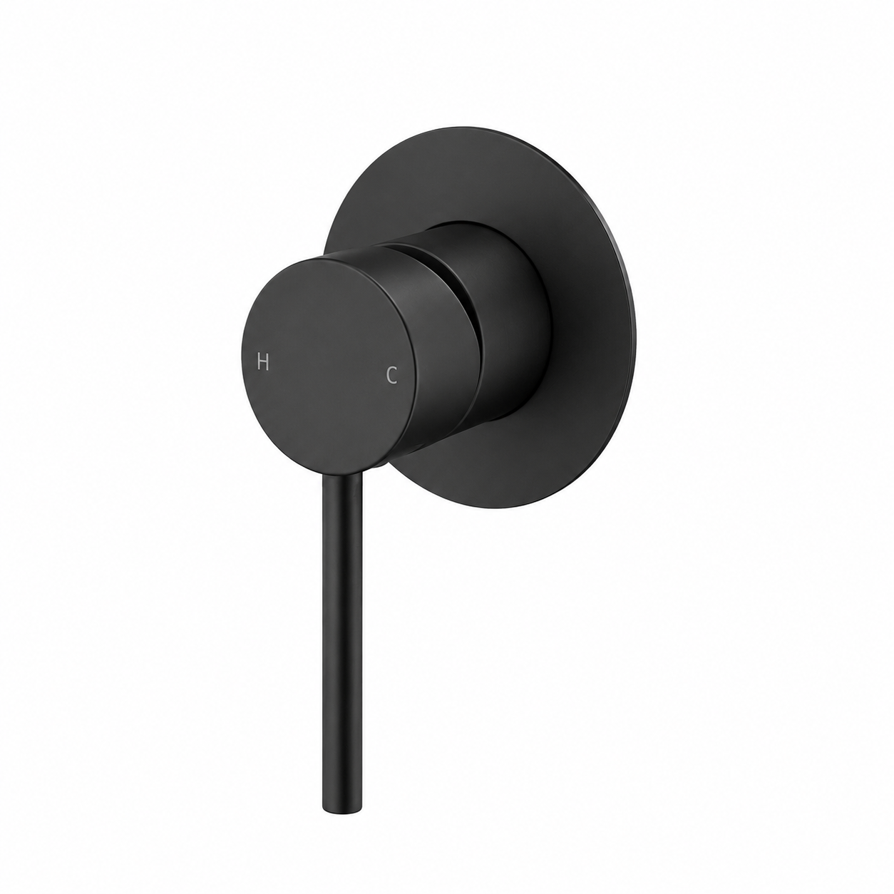 LUCID PIN Series Wall Mixer 80MM Cover Plate Matte Black