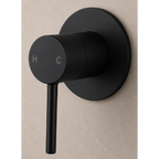 LUCID PIN Series Wall Mixer 65MM Cover Plate Matte Black