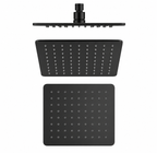 Square Rainfall Shower Head 200mm Brass Matte Black