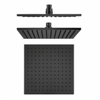 Square Rainfall Shower Head 300mm Brass Black