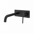 LUCID PIN Series Wall Basin/Bathtub Mixer with Spout Matte Black