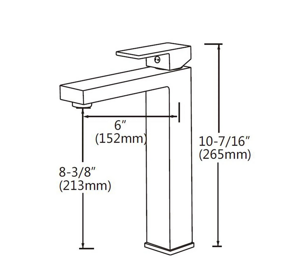 BLAZE Series Tall Basin Mixer Matte Black