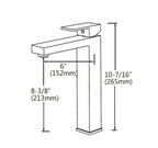 BLAZE Series Tall Basin Mixer Matte Black