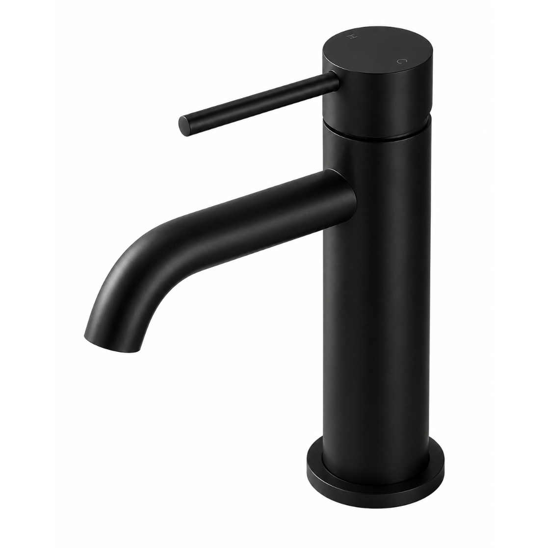 LUCID PIN Short Basin Mixer Series Round Matte Black