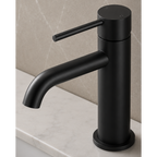 LUCID PIN Short Basin Mixer Series Round Matte Black