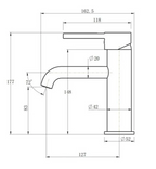 LUCID PIN Short Basin Mixer Series Round Matte Black