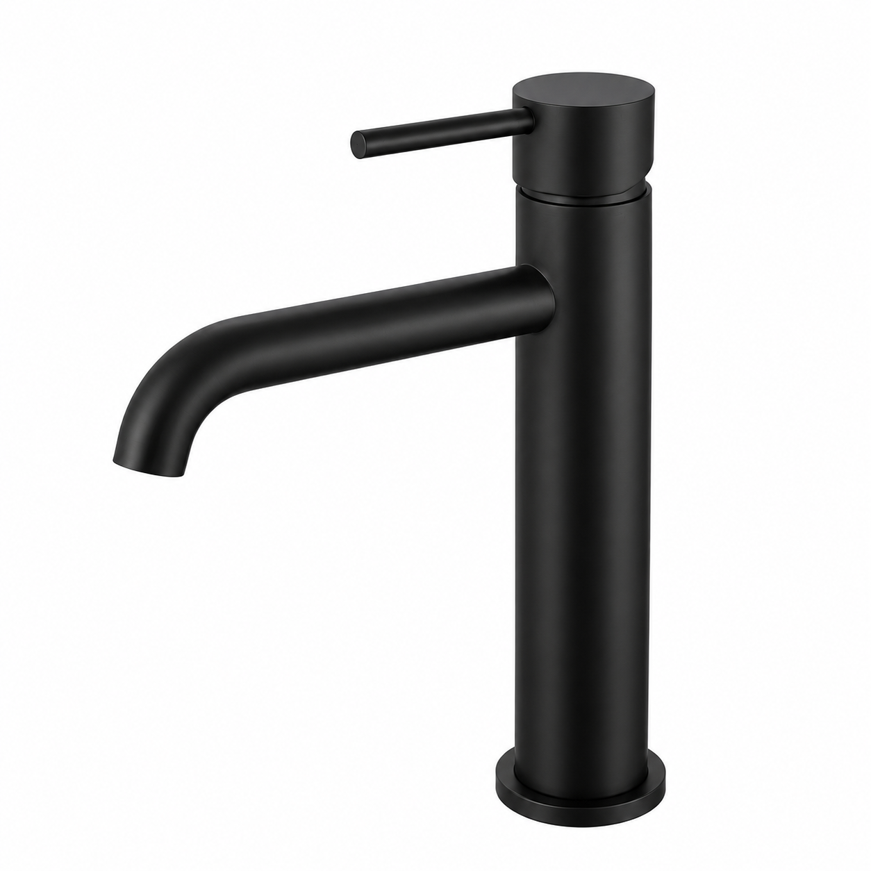 LUCID PIN Series Round Tall Basin Mixer Matte Black