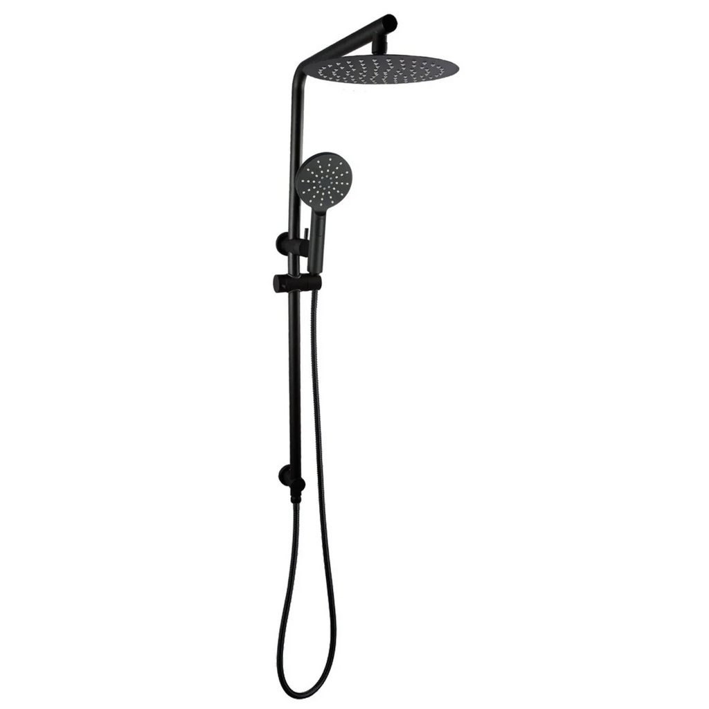 Shower Station (Shower Set) Top Water Inlet 250 Round Matte Black