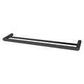 RUSHY Towel Rail Double 600mm Matte Black