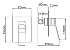 RUSHY Series Wall Mixer Brushed Brass