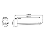 RUSHY Series Basin/Bathtub Wall Spout Chrome