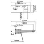 RUSHY Series Wall Basin/Bathtub Mixer with Spout Chrome