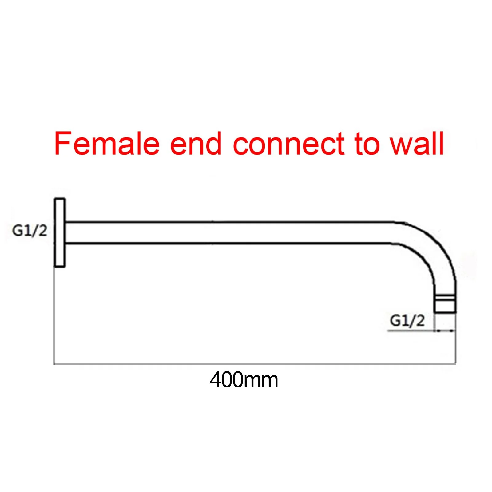 Shower Arm 400mm Round Stainless Steel Wall Mounted Light Brushed Yellow