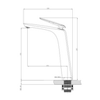Norico Bellino Series Tall Basin Mixer Chrome