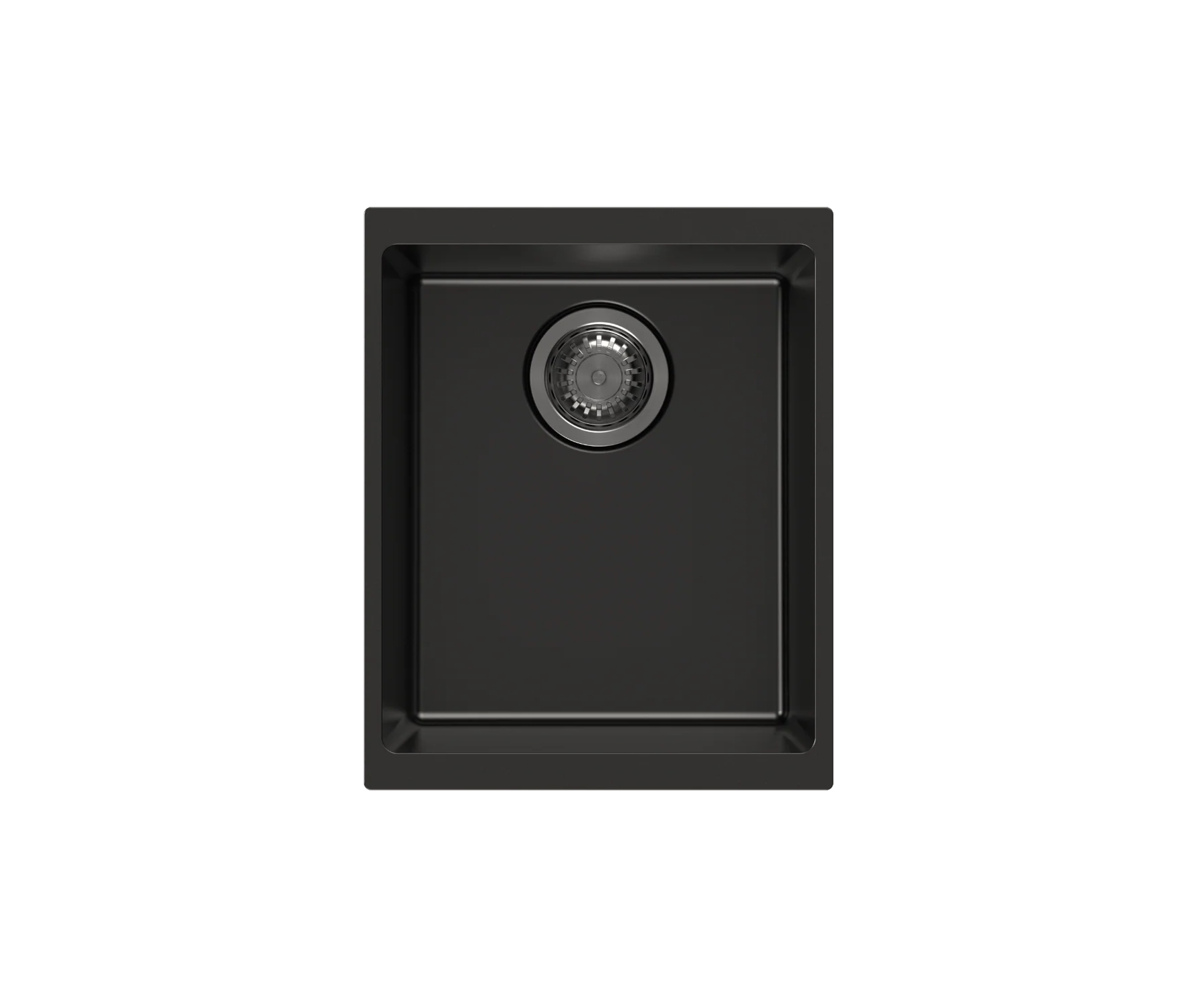 370x460x200mm Carysil Enigma 100N single Bowl Granite Sink Deep Black