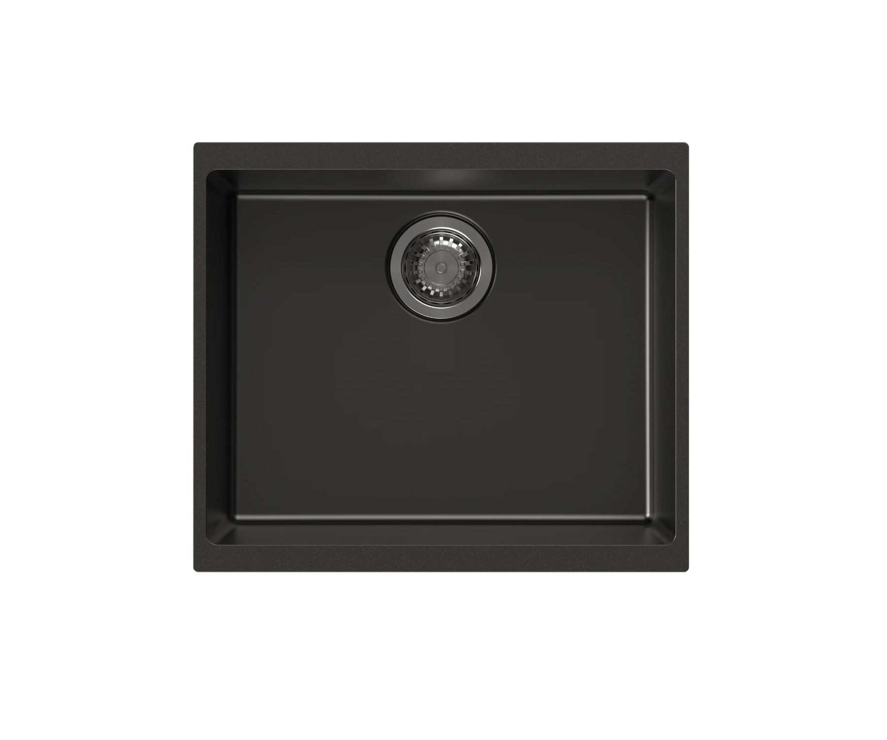 530x460x200mm Carysil Enigma single Bowl Granite Sink Deep Black