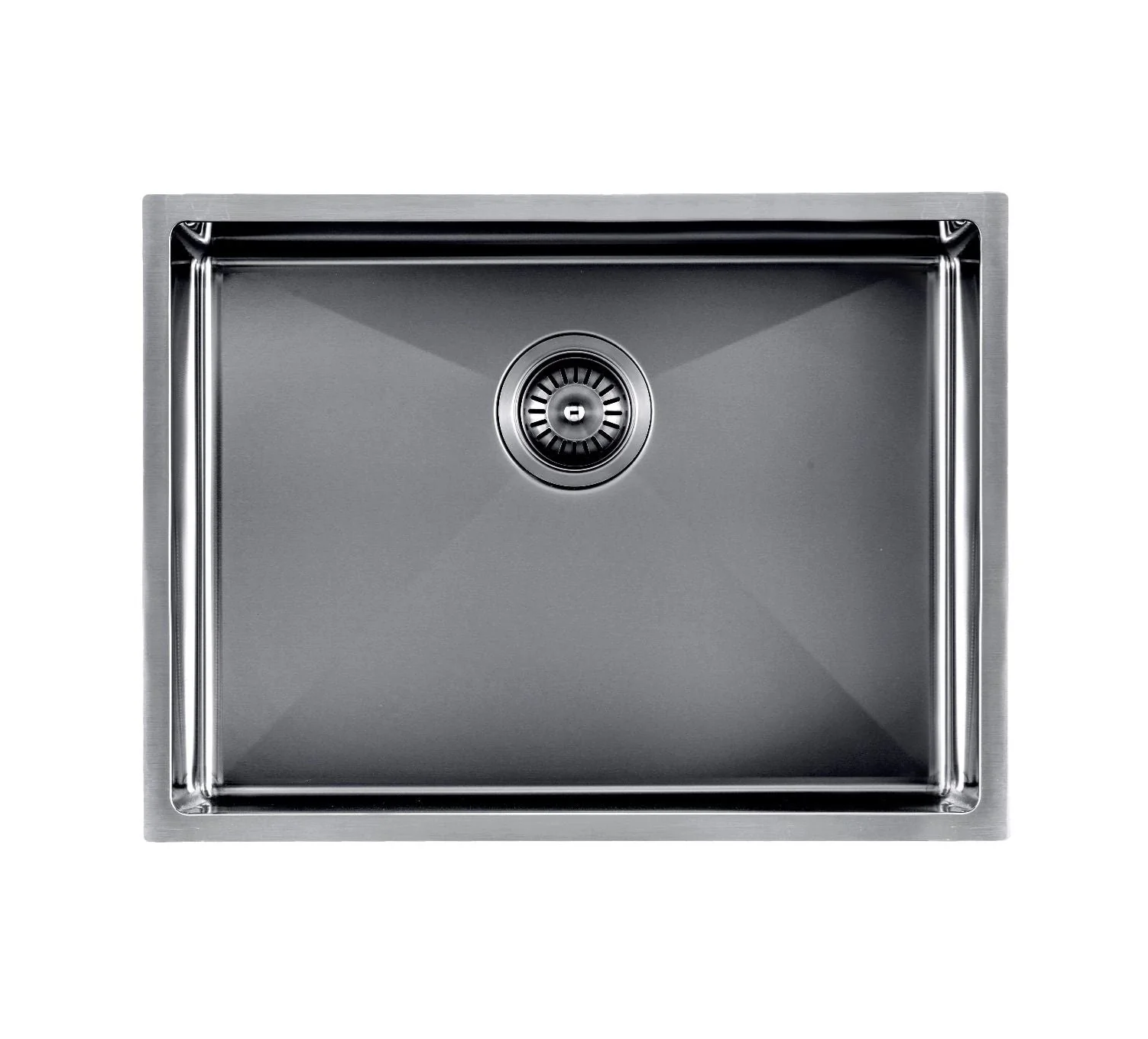 600x450x300mm Stainless Steel Handmade Top/Under mount Single Bowls Gun Metall Grey Sink