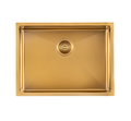 600x450x230mm Stainless Steel Handmade Top/Under mount Single Bowls Brushed Gold Sink