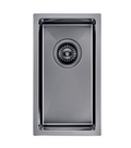 250x450x215mm Stainless Steel Handmade Top/Under mount Single Bowl Gun Metal Grey Sink