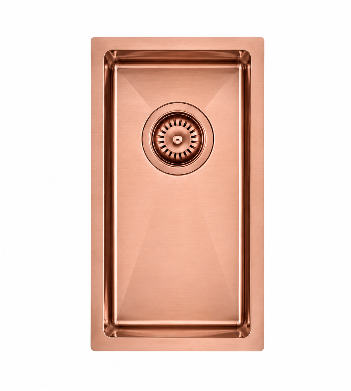 250x450x215mm Stainless Steel Handmade Top/Under mount Single Bowl Rose Gold Sink