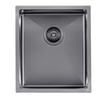 390x450x215mm Stainless Steel Handmade Top/Under mount Single Bowl Gun Metal Grey Sink