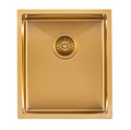 390x450x215mm Stainless Steel Handmade Top/Under mount Single Bowl Brushed Gold Sink
