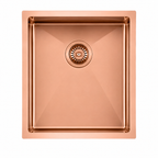 390x450x215mm Stainless Steel Handmade Top/Under mount Single Bowl Rose Gold Sink