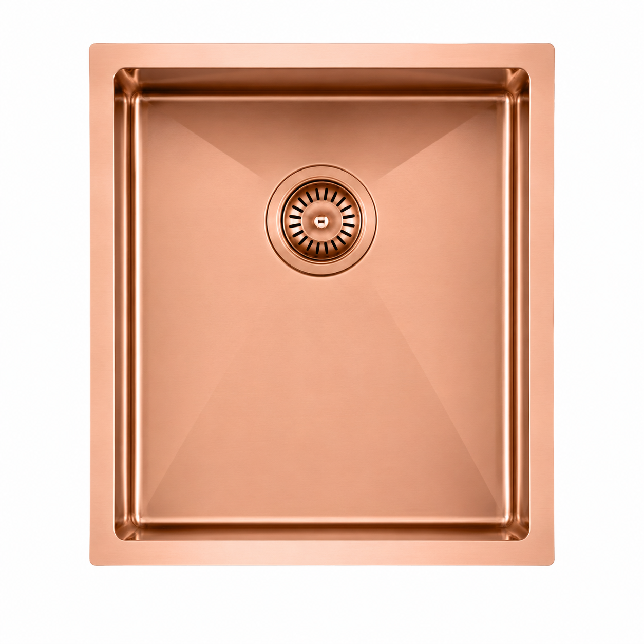 390x450x215mm Stainless Steel Handmade Top/Under mount Single Bowl Rose Gold Sink