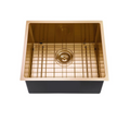 500x440x230mm Stainless Steel Handmade Top/Under mount Single Bowls Brushed Gold Sink