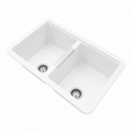 824x481x241mm Carysil Double Bowls Granite Undermount Kitchen Sink White