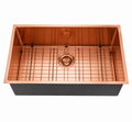 762x457x254mm Stainless Steel Handmade Top/Under mount Single Bowls Rose Gold PVD Coating Sink