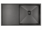 950x450x230mm Stainless Steel Handmade Top/Under mount Single Bowls Gun Metal grey Sink