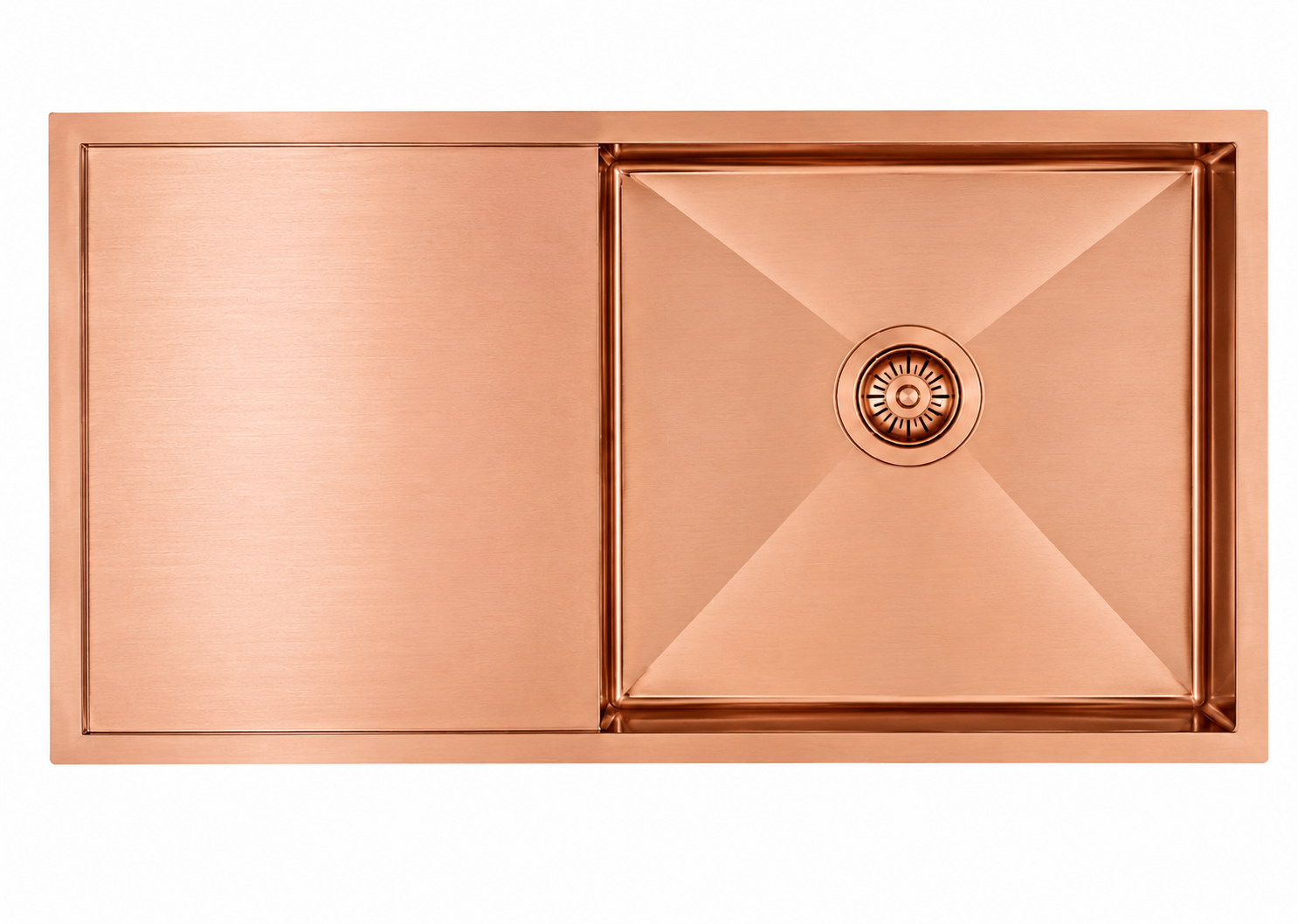 950x450x230mm Stainless Steel Handmade Top/Under mount Single Bowls Rose Gold Sink