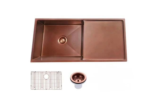 950x450x230mm Stainless Steel Handmade Top/Under mount Single Bowls Rose Gold Sink