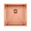 440x440x205mm Stainless Steel Handmade Top/Under mount Single Bowl Rose Gold Sink
