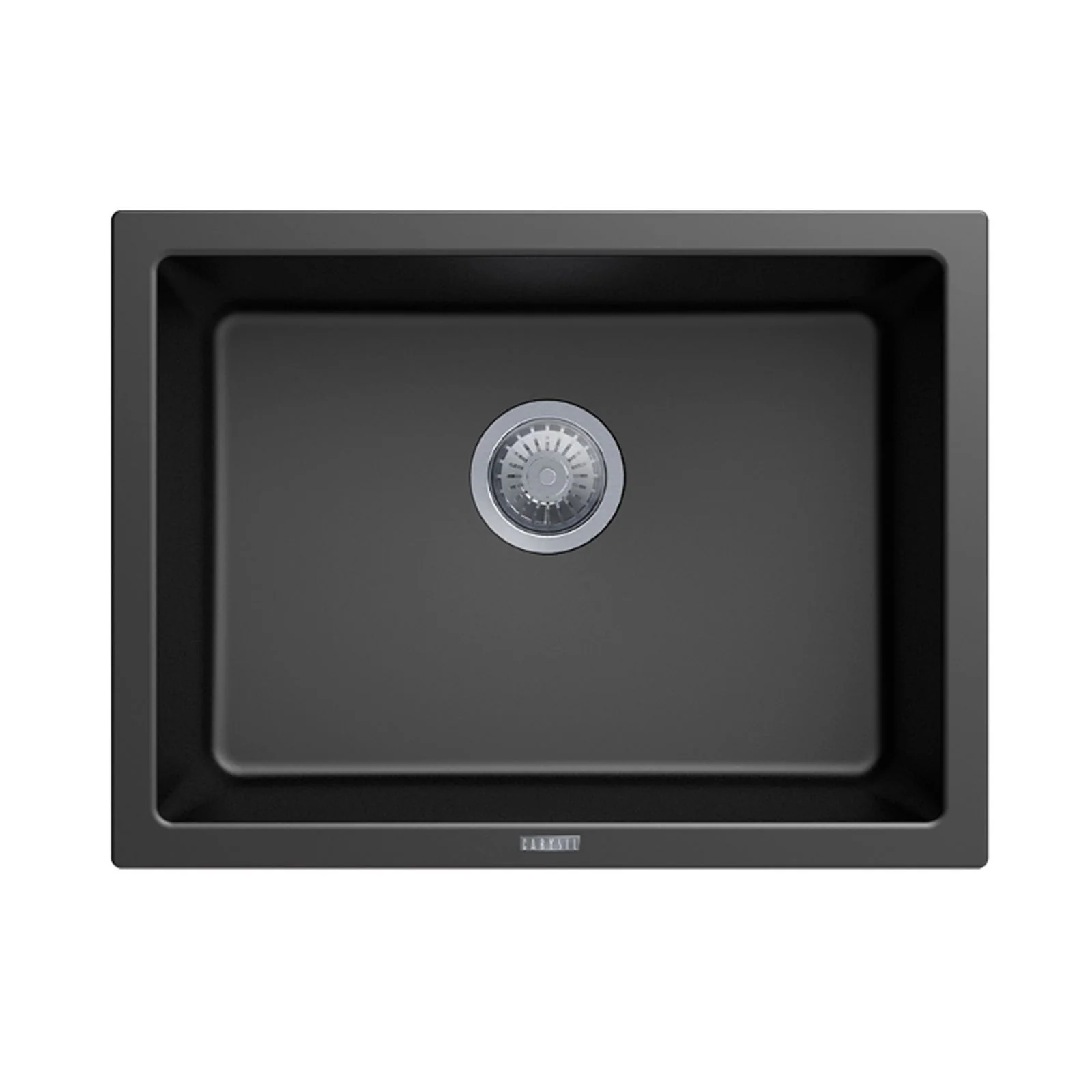 610x457x205mm Carysil Big single Bowl Granite Sink Deep Black