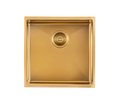 440x440x205mm Stainless Steel Handmade Top/Under mount Single Bowls Brushed Gold Sink