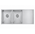 1160x460x230mm Stainless Steel Handmade Top/Under mount Double Bowls Sink
