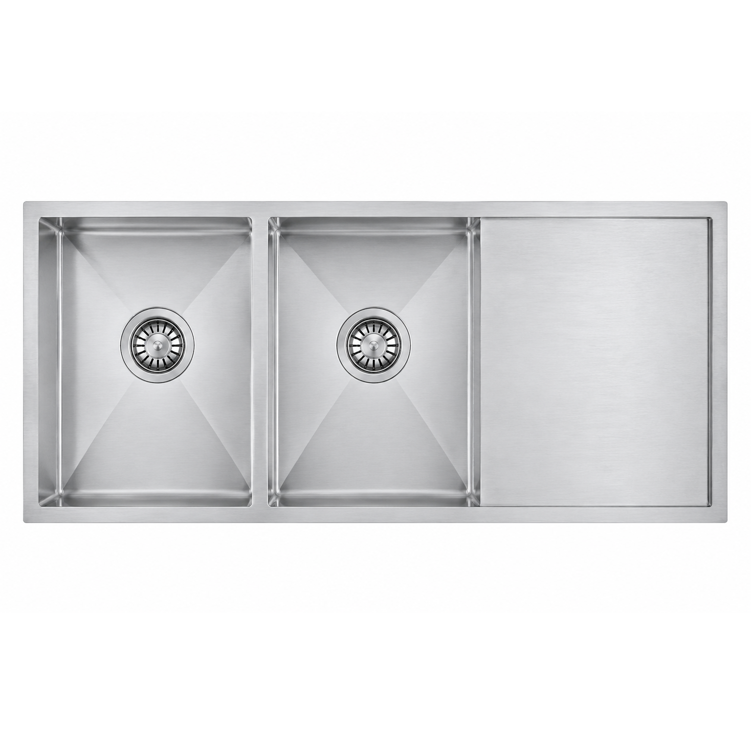1160x460x230mm Stainless Steel Handmade Top/Under mount Double Bowls Sink