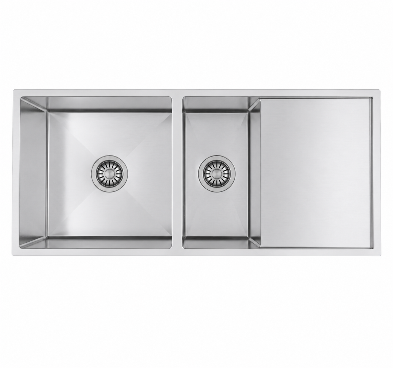 1160x460x230mm Stainless Steel Handmade Top/Under mount Double Bowls Sink