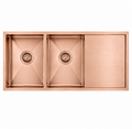 1160x460x230mm Stainless Steel Handmade Top/Under mount Double Bowls Rose Gold PVD Sink
