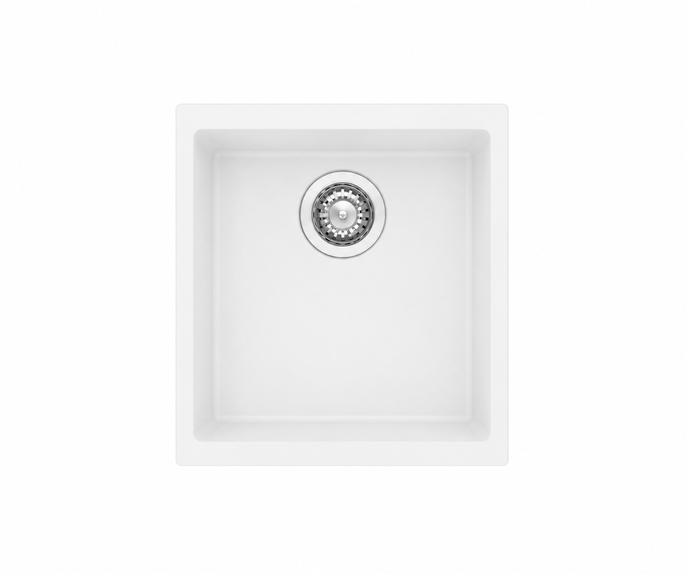 430x460x200mm Carysil Enigma single Bowl Granite Sink Snova White