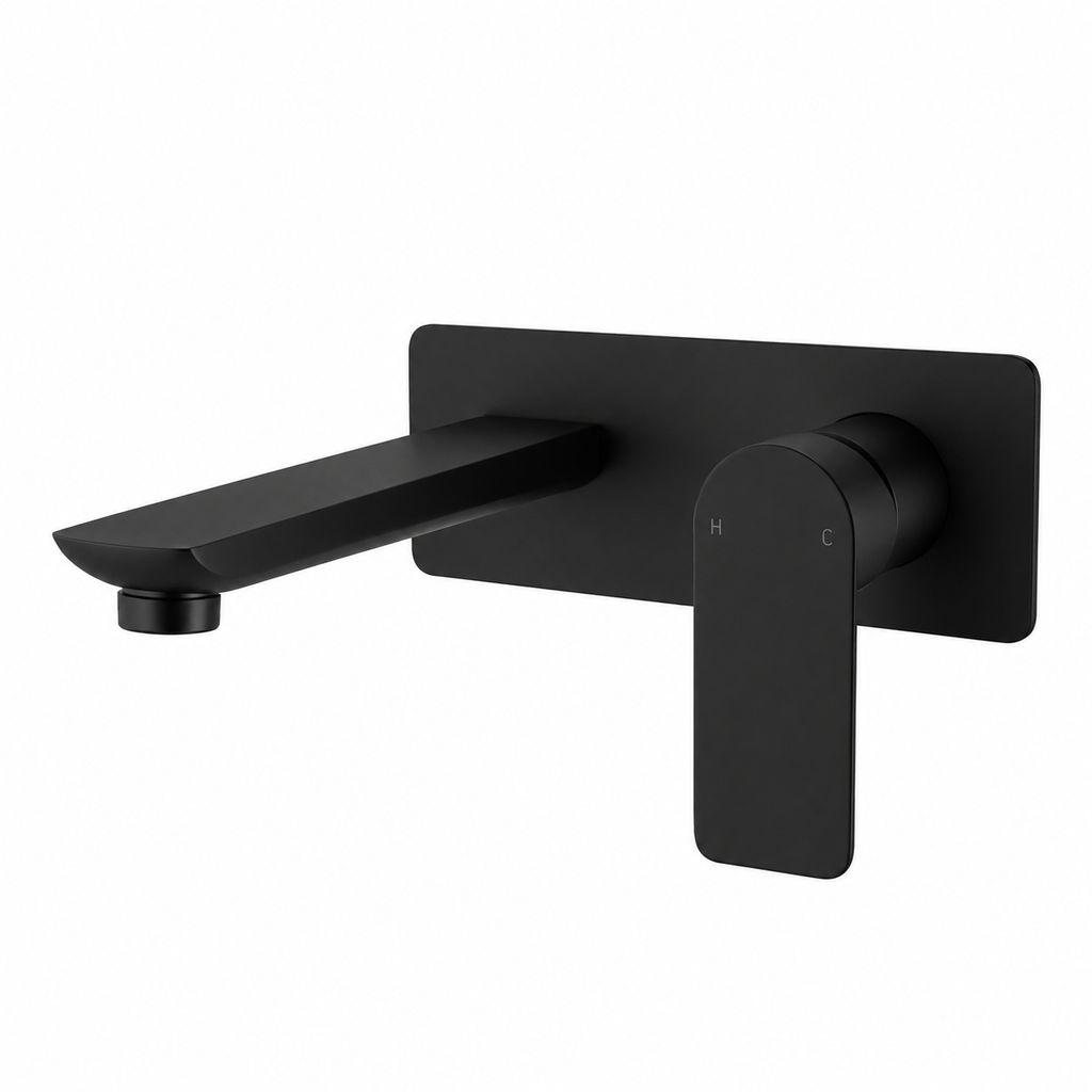 VOG Series Wall Basin/Bathtub Mixer with Spout Matte Black