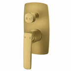 Norico Bellino Series Shower/Bath Wall Mixer with Diverter Brushed Yellow Gold