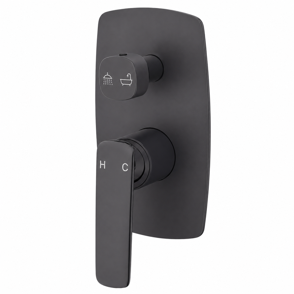 Norico Bellino Series Shower/Bath Wall Mixer with Diverter Gun Metal Grey