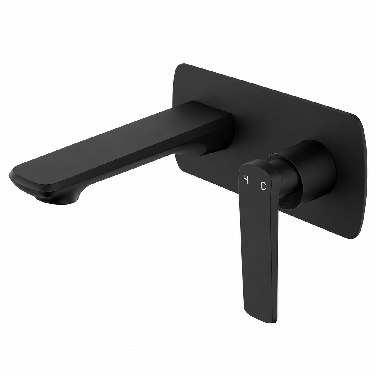 Norico Esperia Series Wall Basin/Bathtub Mixer with Spout Matte Black