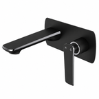 Norico Esperia Series Wall Basin/Bathtub Mixer with Spout Chrome & Matte Black