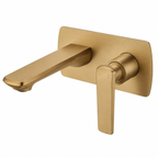 Norico Esperia Series Series Wall Basin/Bathtub Mixer with Spout Brushed Yellow Gold
