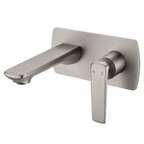 Norico Esperia Series Wall Basin/Bathtub Mixer with Spout Brushed Nickel